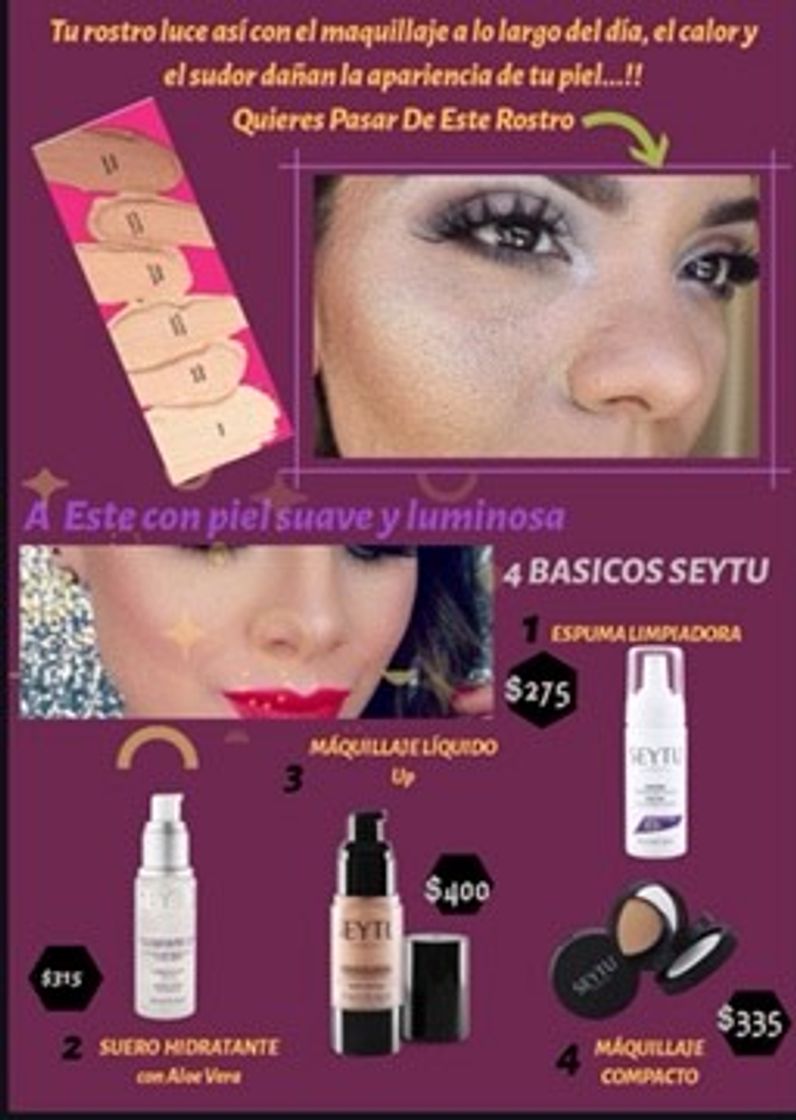 Moda MMaquillaje increíble con los 4 poderosos de SEYTÚ cosmético