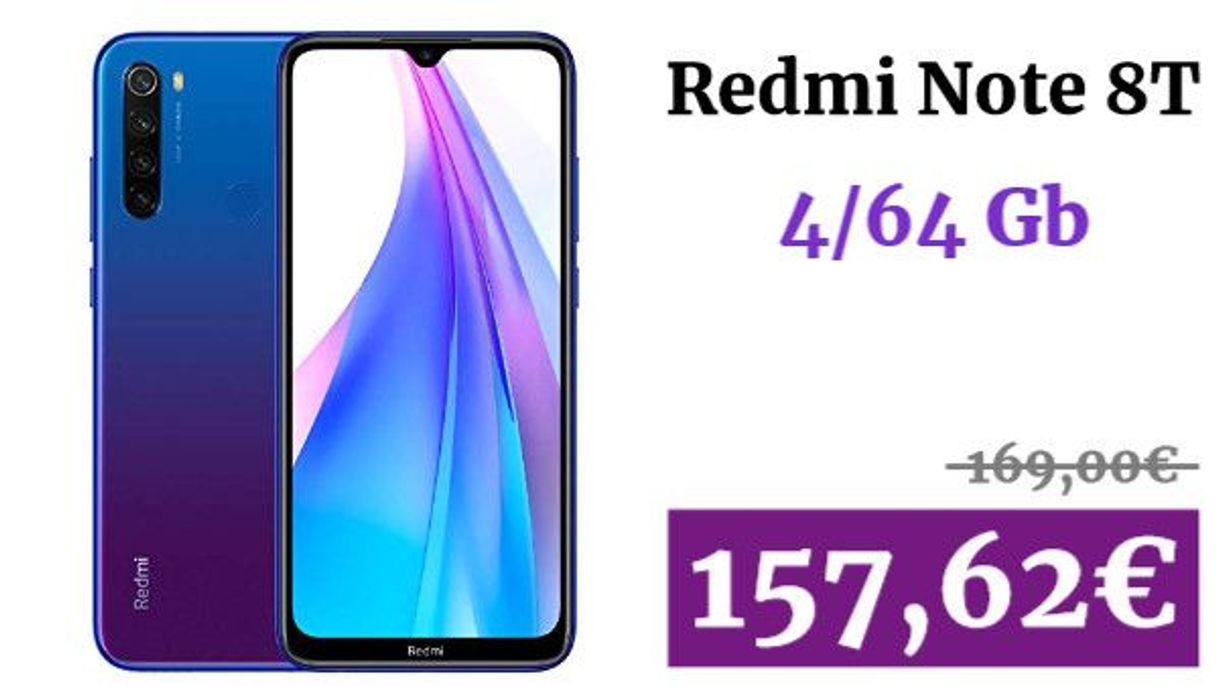 Electrónica Xiaomi Redmi Note 8T 64+4GB Color Azul