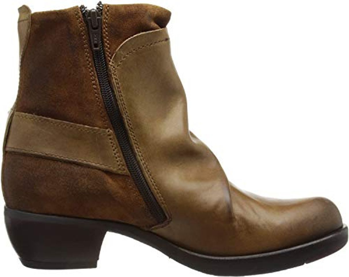 Fashion Fly London Mel Botas de vaquero Mujer, Beige, 38 EU