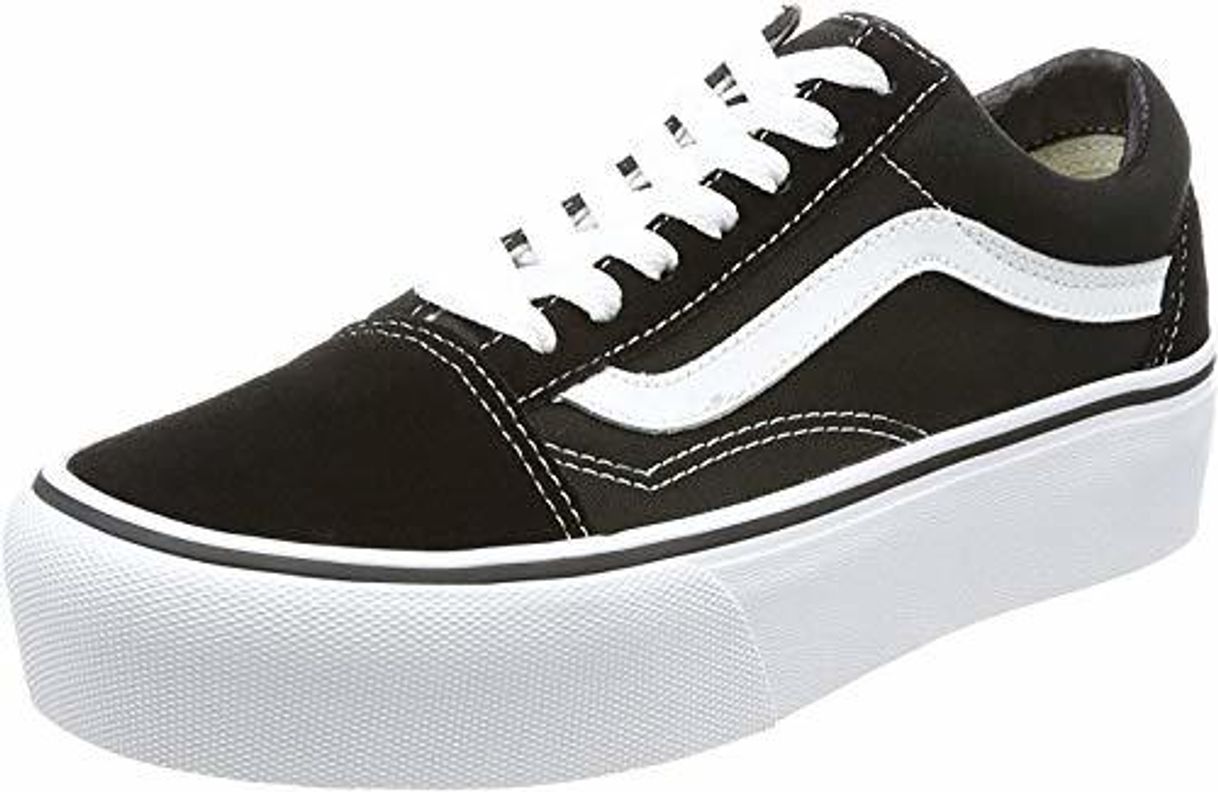 Social Vans Old Skool Platform, Zapatillas para Mujer, Negro