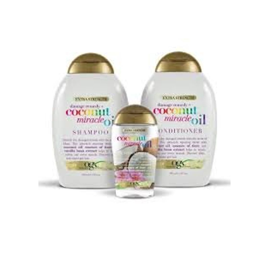 Belleza (Paquete de 3) Acondicionador y champú OGX Coconut Miracle Oil 385ml