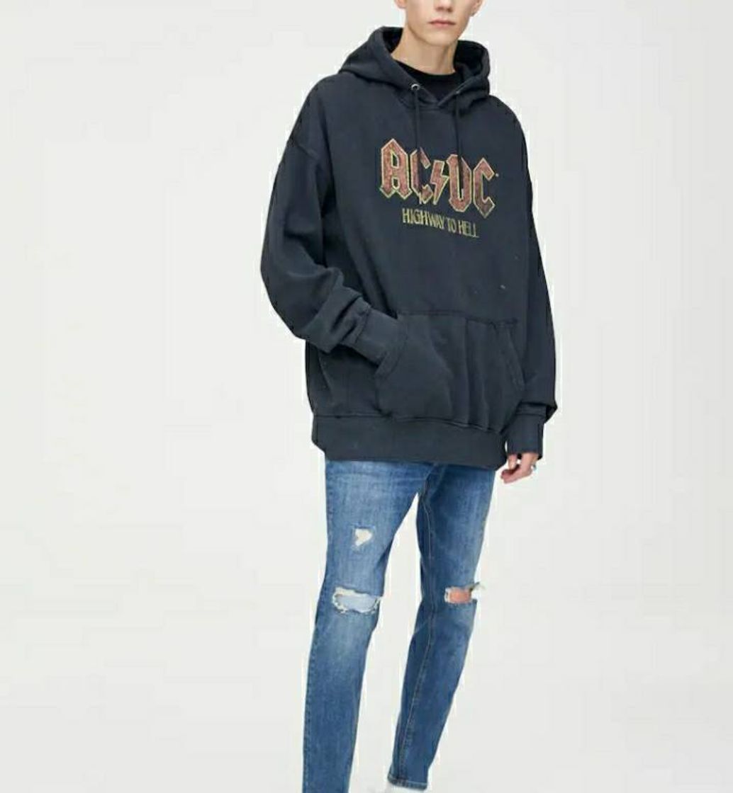 Product Sweatshirt AC/DC desbotada

