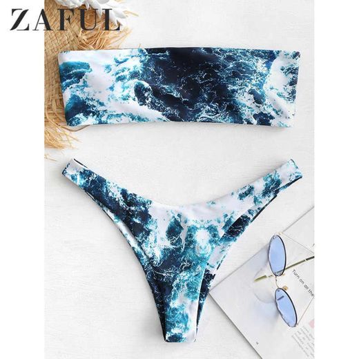 ZAFUL - Conjunto de bikini acolchado para mujer