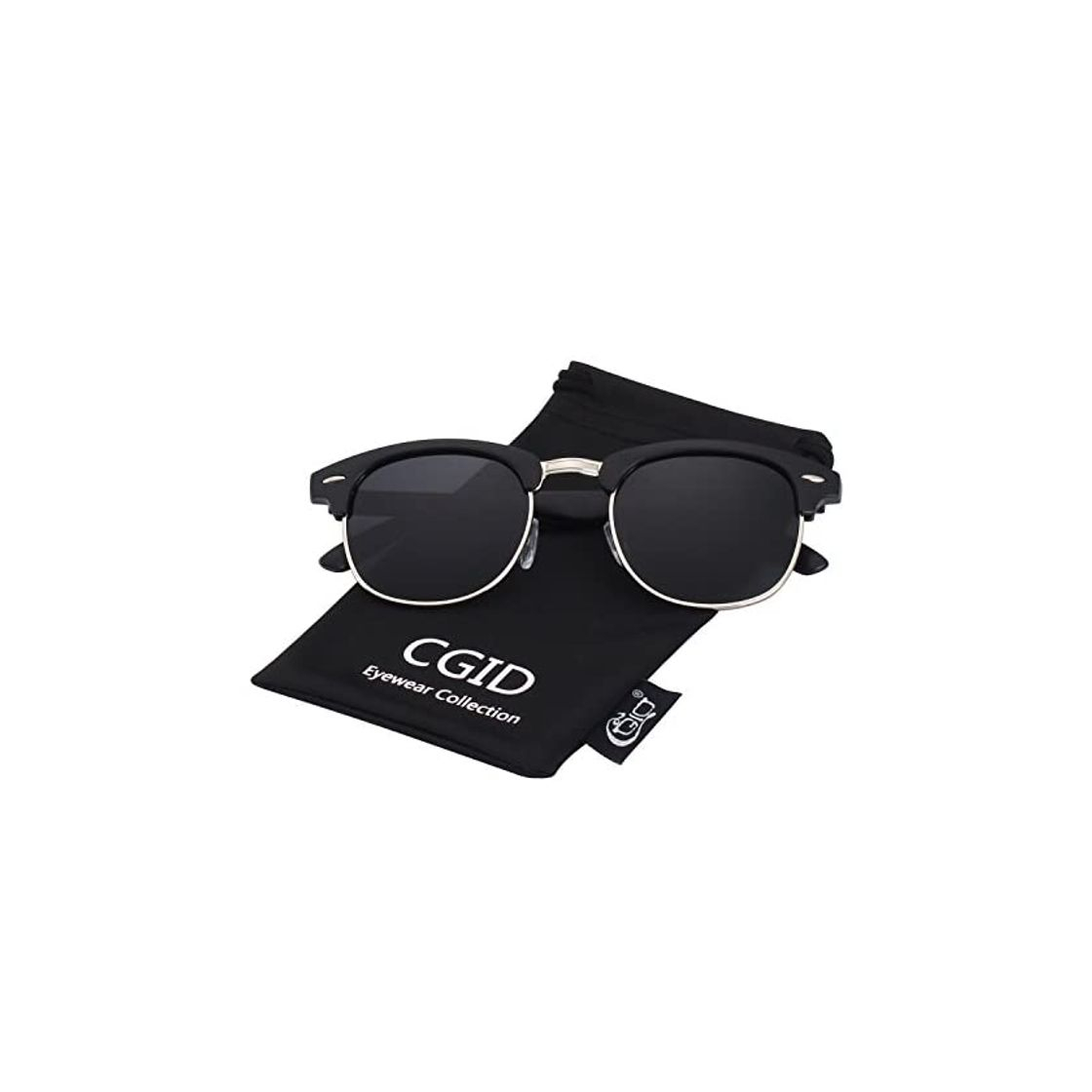 Fashion CGID Gafas de sol polarizadas retro medio marco clásico para Hombre y