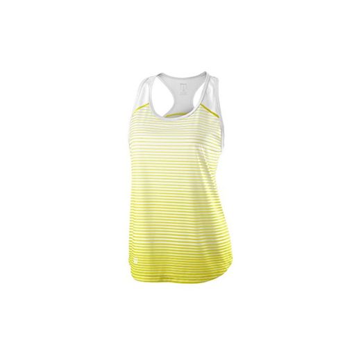 Wilson Camiseta de tenis de tirantes para mujer, W Team Striped Tank,