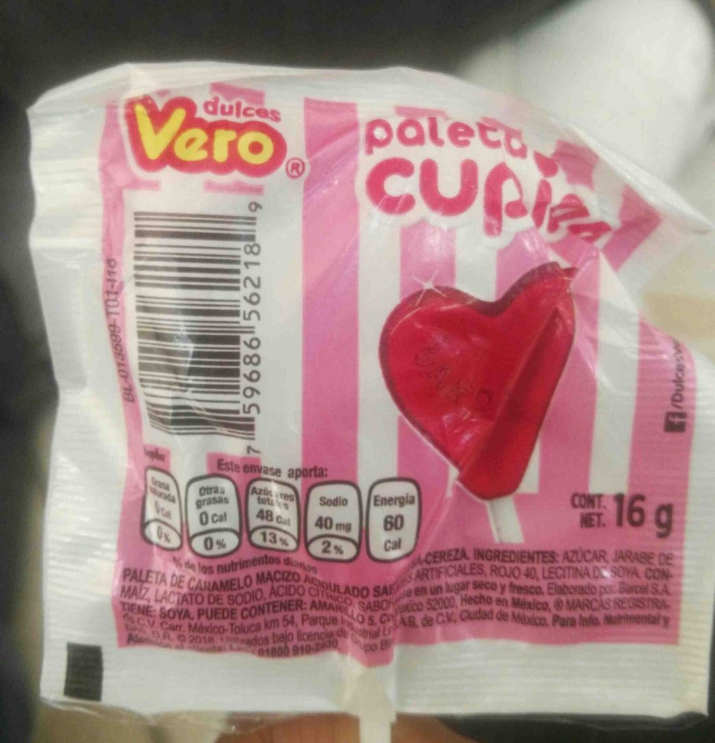 Fashion Paleta cupido Dulces Vero