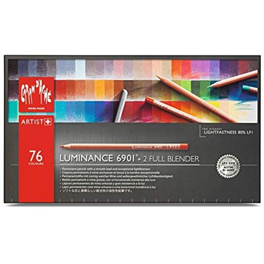 Caran d'ache Luminance 6901 - Paquete de 76 lápices de colores