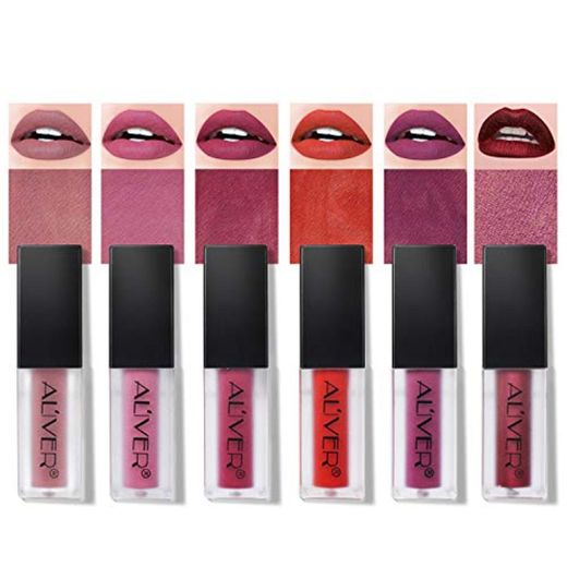 Maquillaje de belleza Brillo labial Terciopelo Mate Impermeable Cosmético ong Lápices labiales