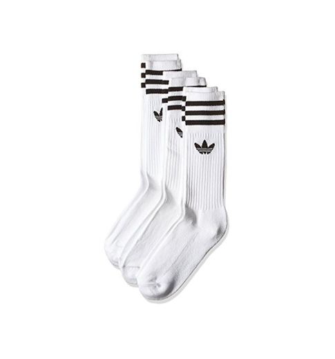 Adidas Solid Crew, Calcetines Unisex Adulto, blanco