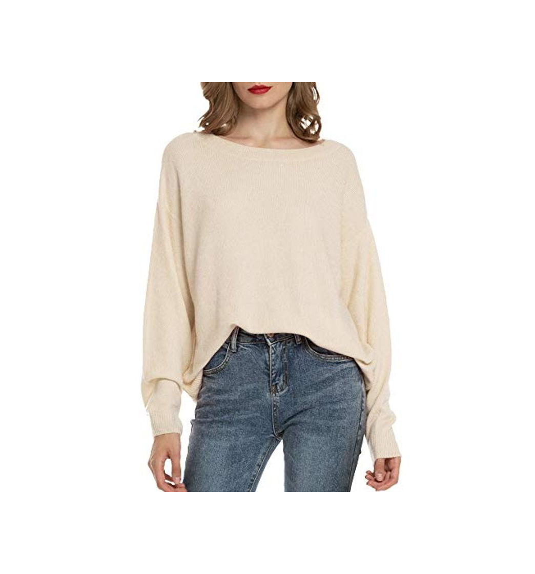 Woolen Bloom Jersey Mujer Invierno Manga Larga Camisa Sueter Mujer 2019 Jersey Elegante Beige Jerseys Punto Chaqueta Suelta y Cómoda