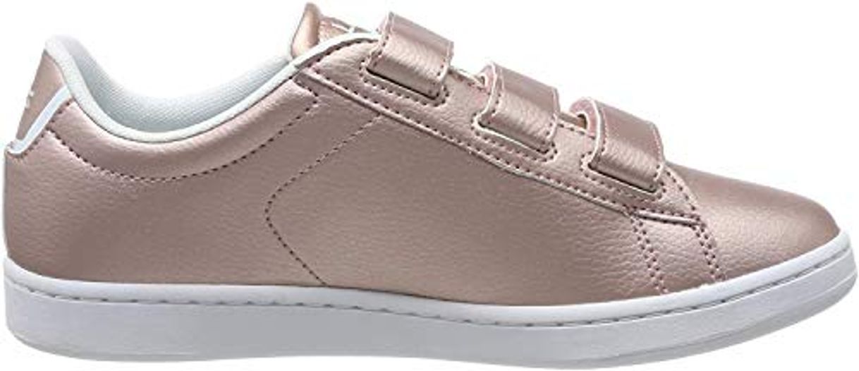 Social Lacoste Carnaby EVO Strap 319 2 Su, Zapatillas Unisex Niños, Rosa