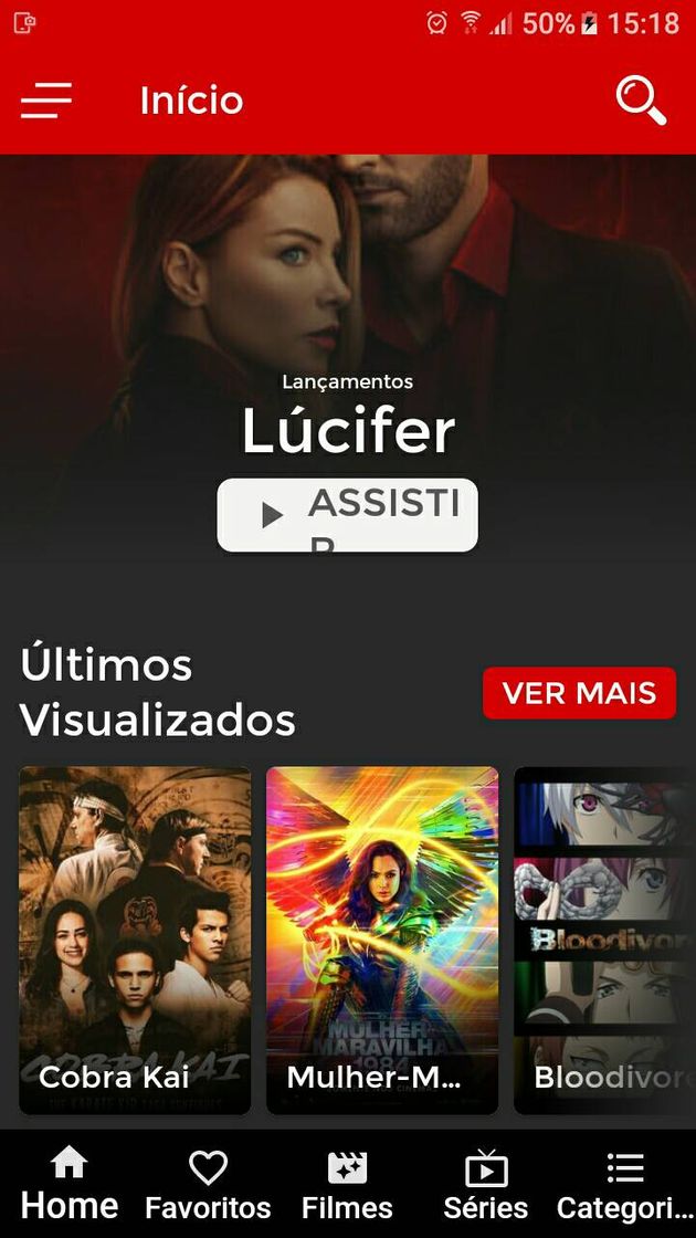 App Um app para assistir filmes, séries e animes de graça