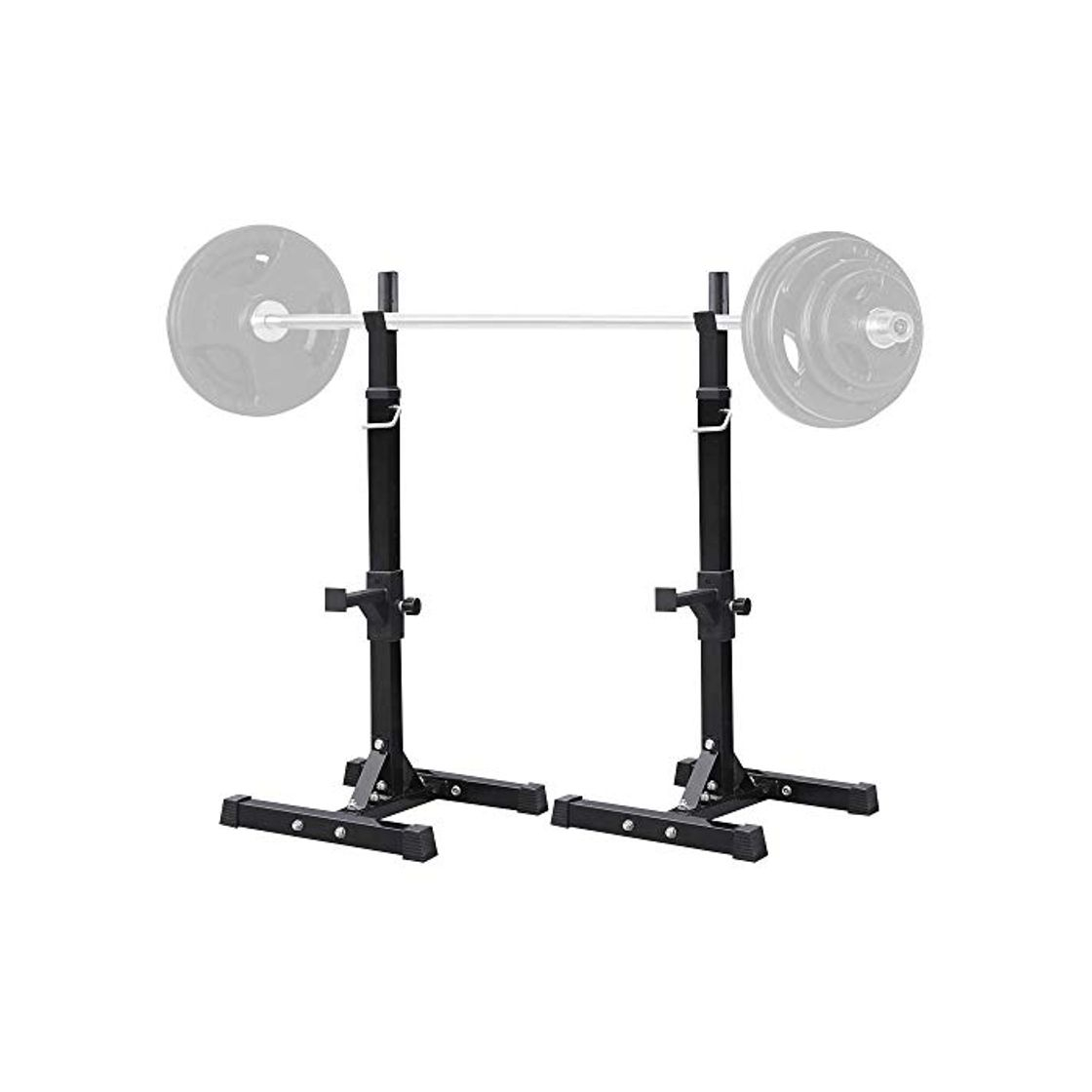 Social Yaheetech Soporte de Barra Estante de Peso Ejercicio Soporte Ajustable Carga Soporte Barra Levantamiento Gimnasio MAX 200 KG