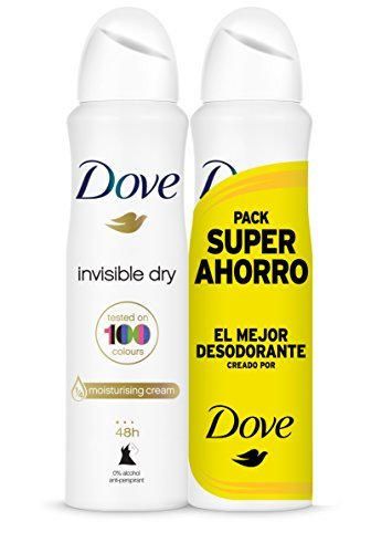 Dove Invisible Dry Desodorante Antitranspirante en Aerosol Antimanchas en 100 Colores sin