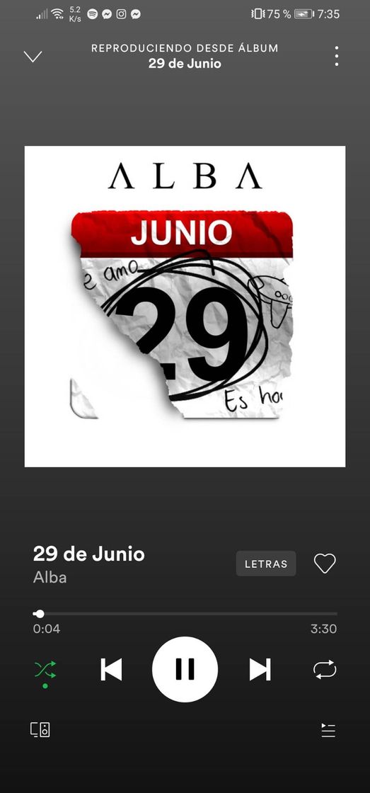 Canción La canción se llama 29 de junio es una excelente canciónb