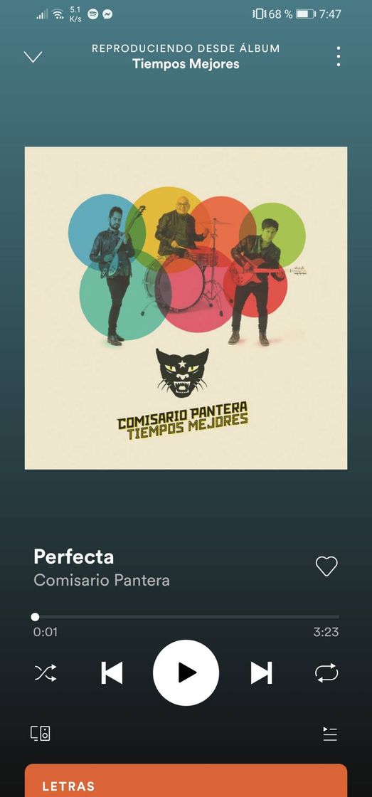 Canción Perfecta Comisario pantera 