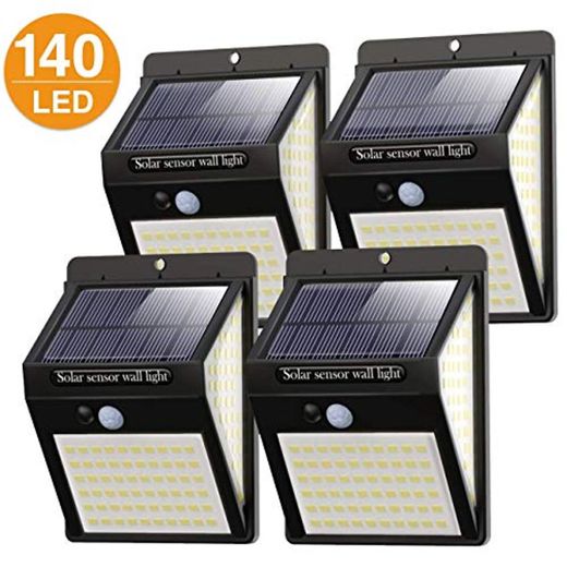 Litogo Luz Solar Exterior 140 LED【4 Pack