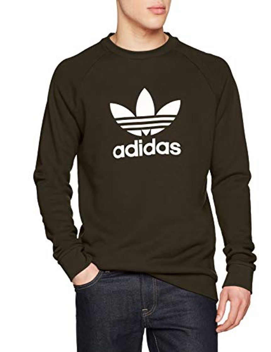 Moda Adidas Trefoil Crew – Sudadera, Hombre, Marrón