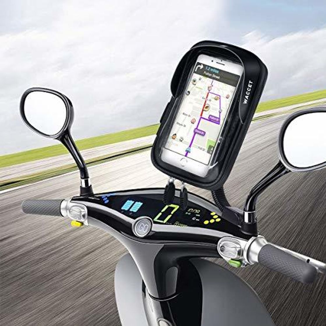 Products WACCET Soporte Movil Moto Impermeable Motocicleta Teléfono Soporte con Pantalla Táctil Sensible