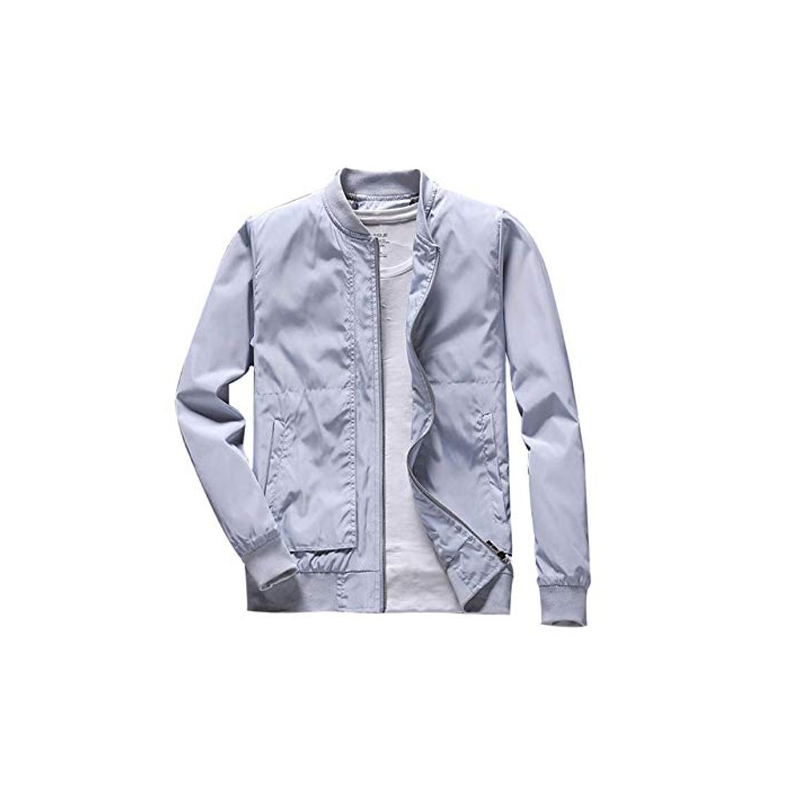 Social HNOSD Chaqueta de Bombardero Rompevientos Casual para Hombre 2019 Army Black Hombres Hip Hop Slim Fit Rayas Pilot Coat Hombres Chaquetas con Capucha FK063 Gris XL