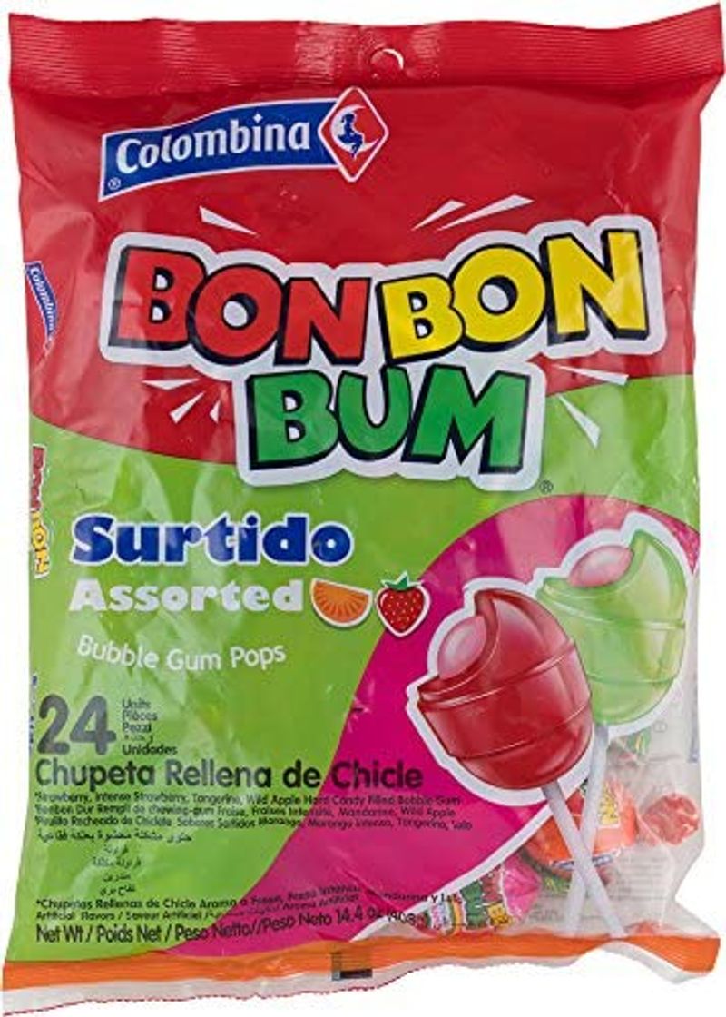 Product Chupetín Bon Bon Bum con goma de mascar en el interior