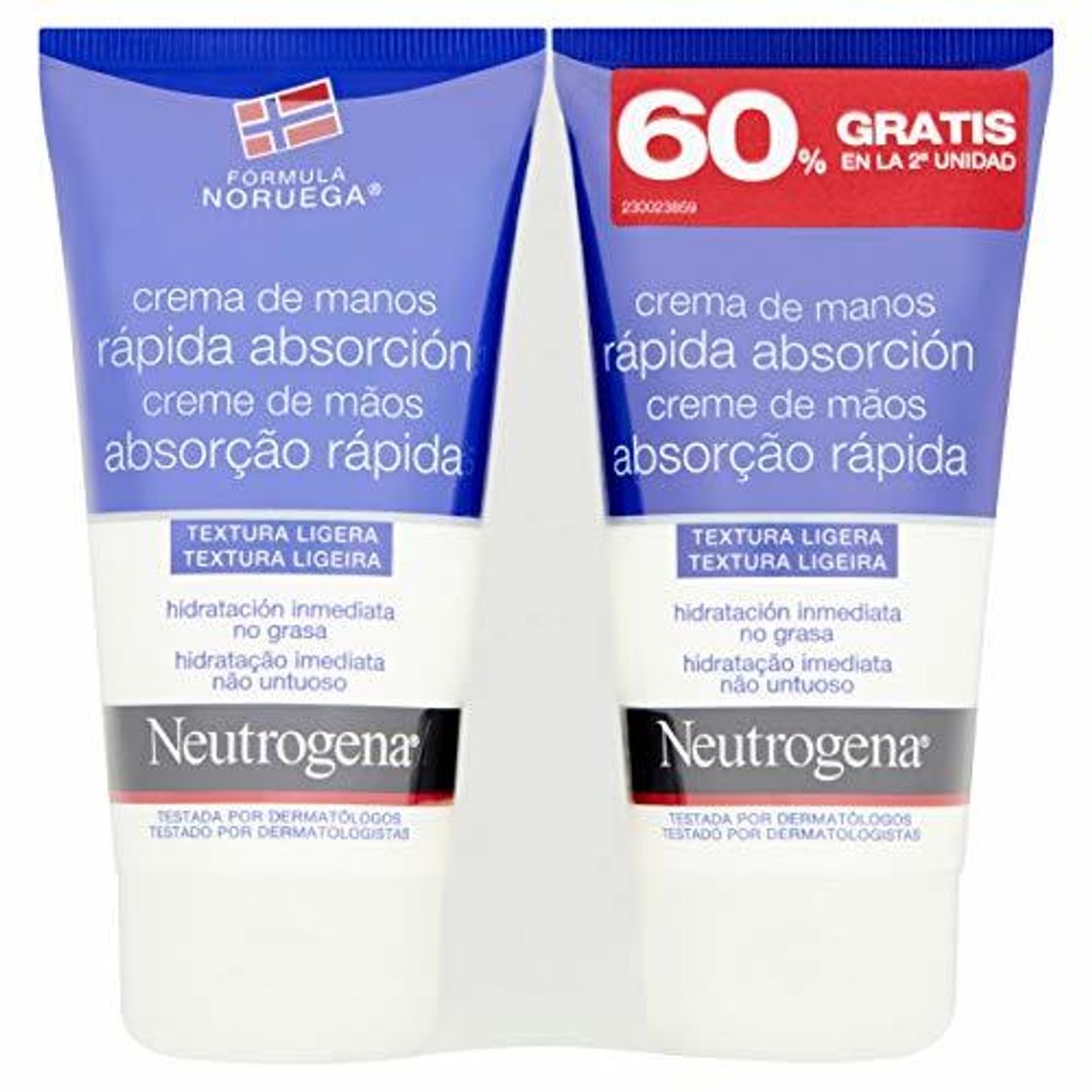 Social Neutrogena - Crema de Manos Rápida Absorción - 75 ml Duplo