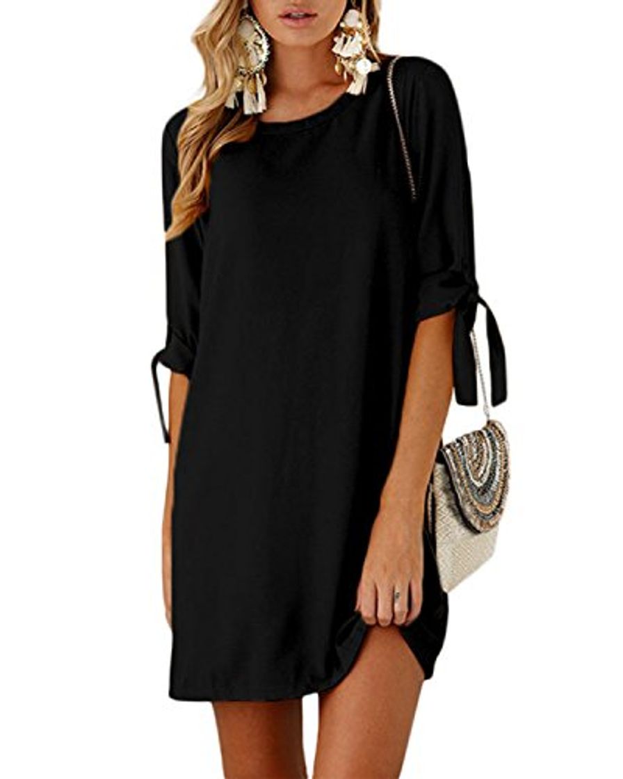 Social YOINS Vestidos Mujer Casual Vestido Largos de Fiesta Manga Corta Verano Vestidos