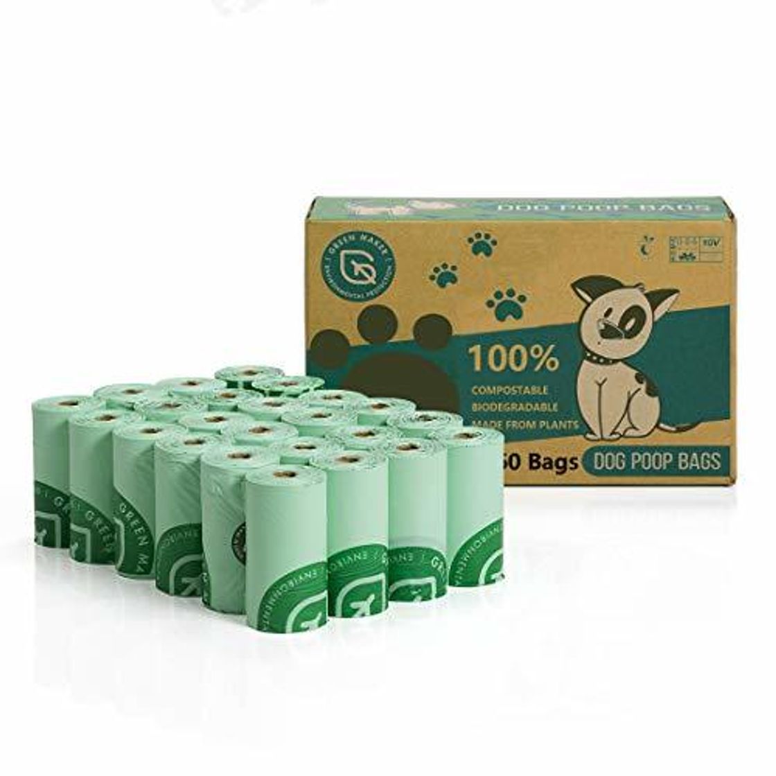Social Green Maker 100% Biodegradables Caca Perro 360 Bolsas Excrementos Perros 30% más
