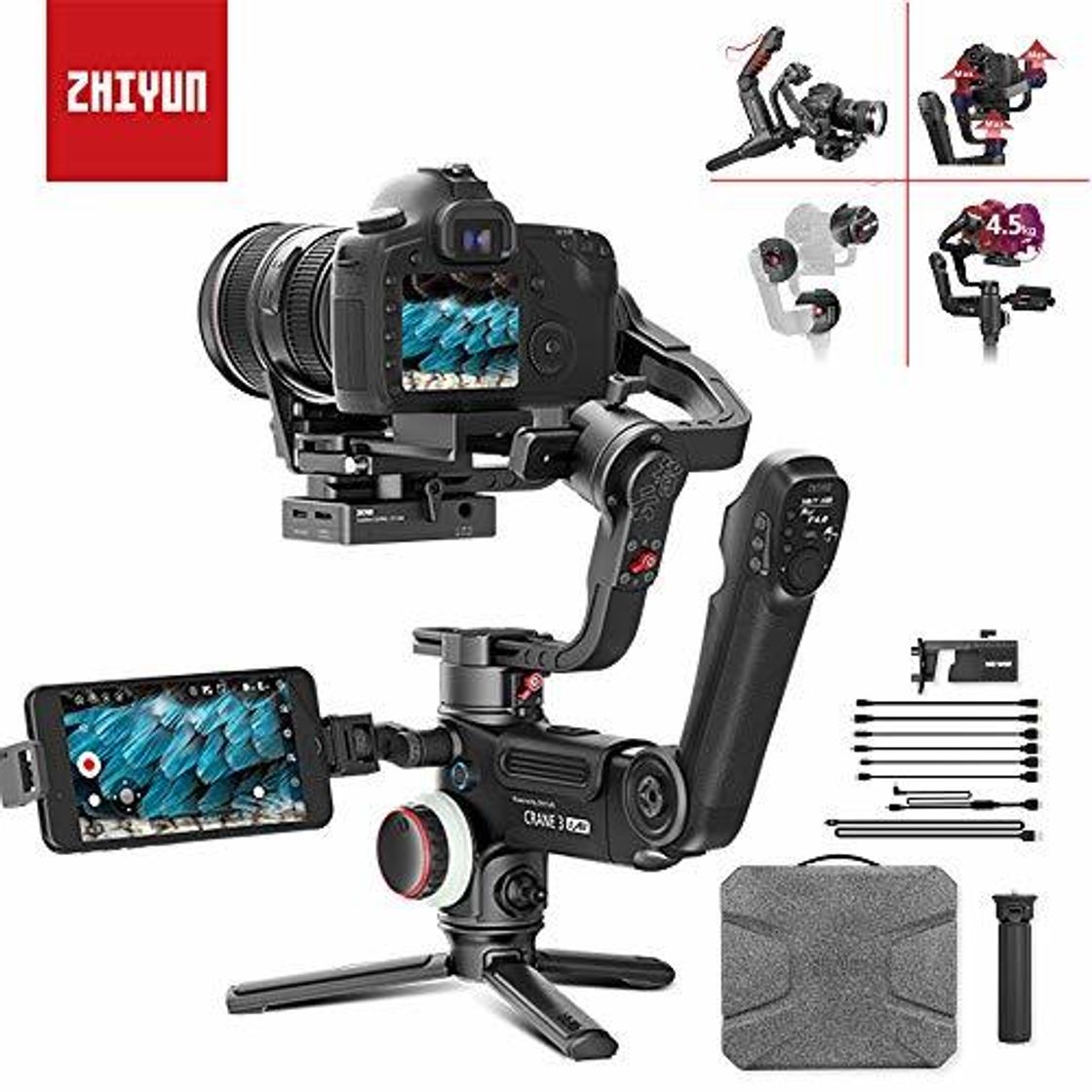 Social Zhiyun Crane 3 LAB estabilizador portátil de 3 ejes Gimbal 4.5 KG