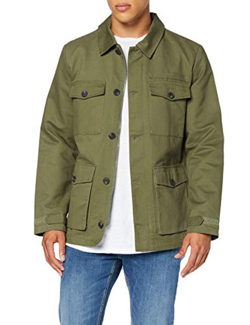 Fashion Marca Amazon - find. Guerrera de Algodón Hombre, Verde