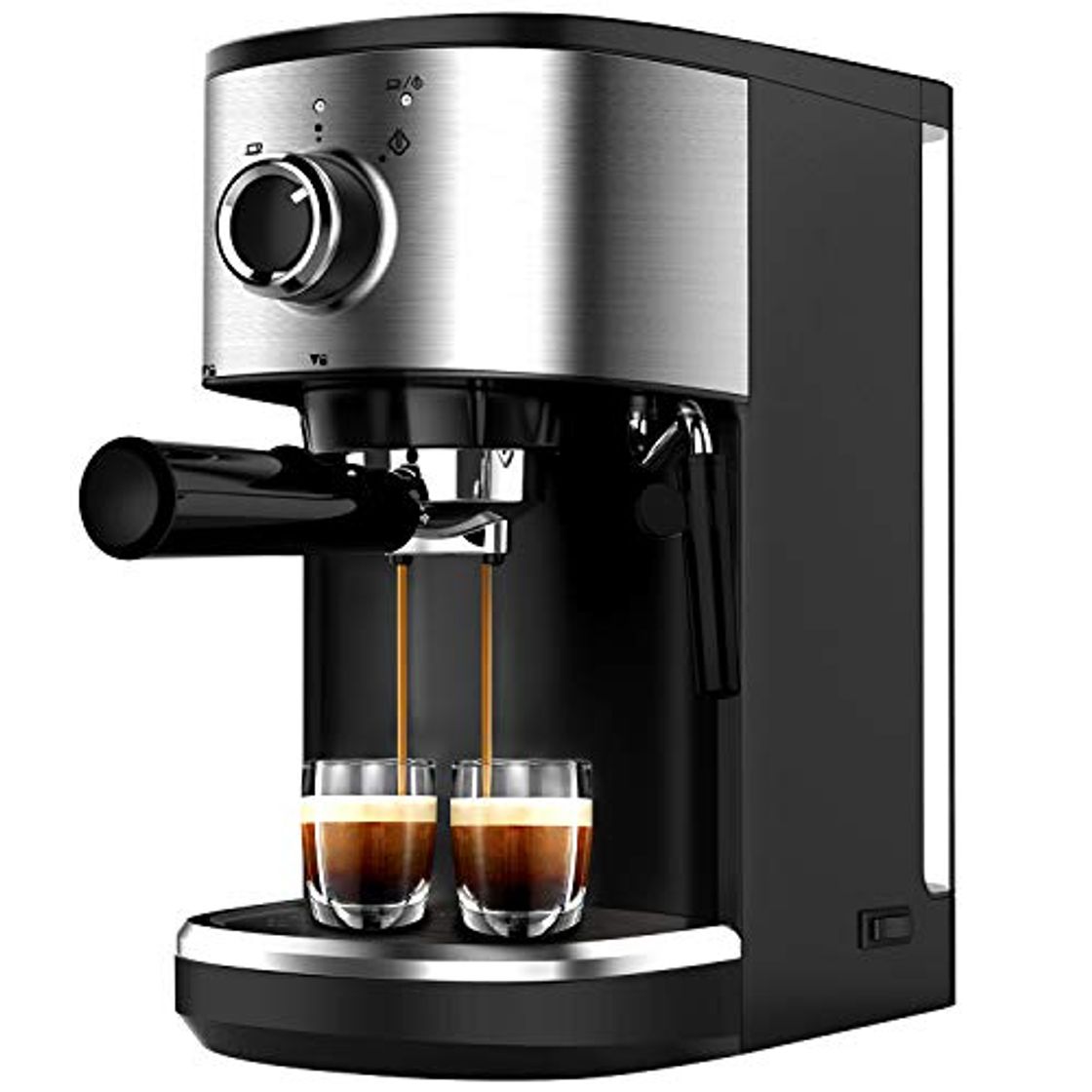Social Bonsenkitchen Cafetera Espresso, Máquina de Café Espresso de Acero Inoxidable, Presión 15