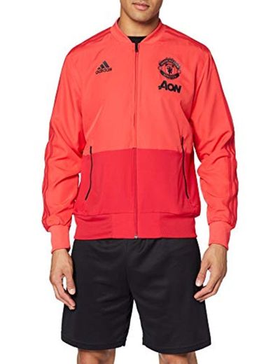 adidas Manchester United Presentation Jacket Sudadera, Hombre, Core Pink