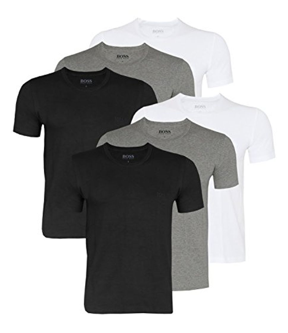 Productos Camisetas de hombre HUGO BOSS, camisetas elegantes de cuello redondo, 50325388, paquete