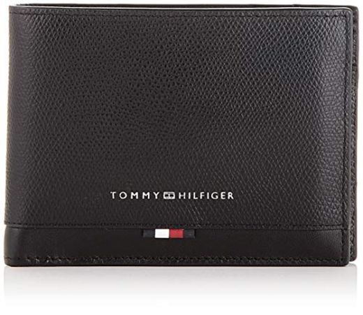 Tommy Hilfiger - Business Leather Extra Cc & Coin, Carteras Hombre, Negro