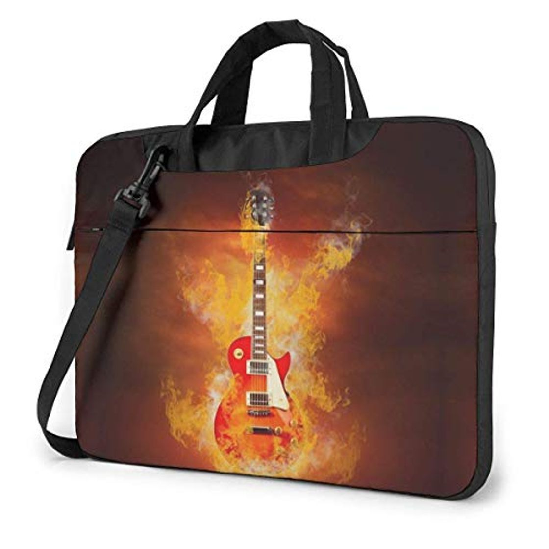 Producto Bolsa de Hombro para computadora portátil Funda para computadora portátil Guitarra Rock Fire Funda para computadora Funda para computadora Maletín de Negocios Bolsa Protectora