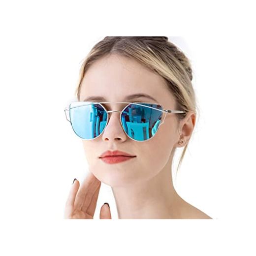 Gafas de sol estilo ojo de gato extragrandes con lentes de protección