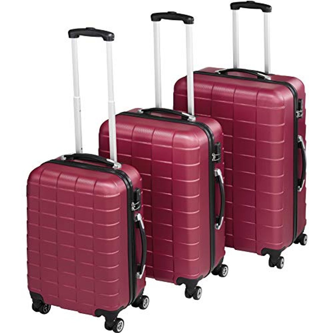 Productos TecTake Set 3 Piezas Maletas ABS Juego de Maletas de Viaje Trolley