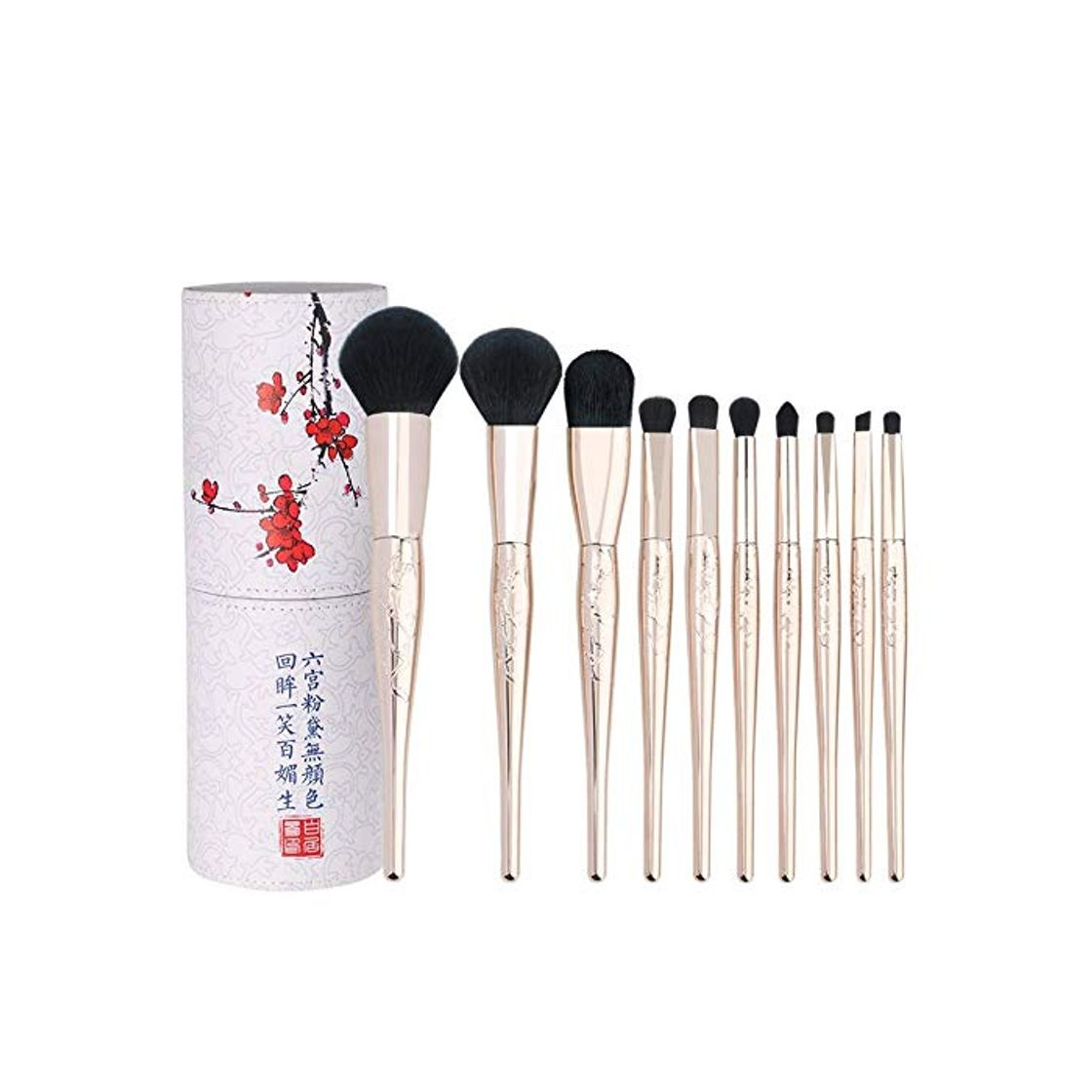 Producto Brochas De Maquillaje Pro Set 10 Pinceles De Maquillaje Jasna Estilo Chino Ciruela De Un Corte