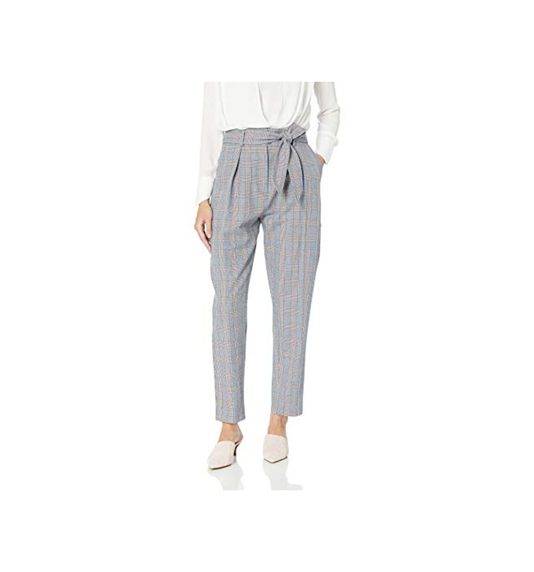 Social Equipment Women's Plaid Tie Waist Marcelle Trouser