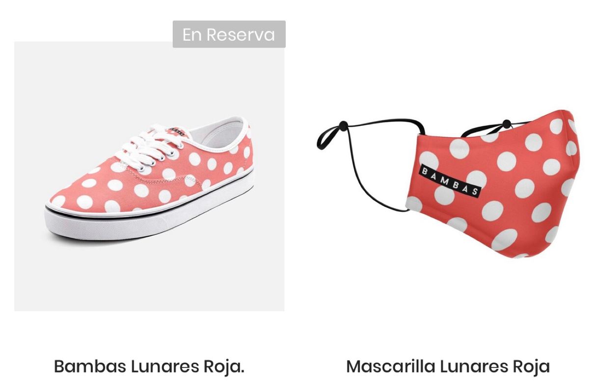 Moda Bambas lunares roja