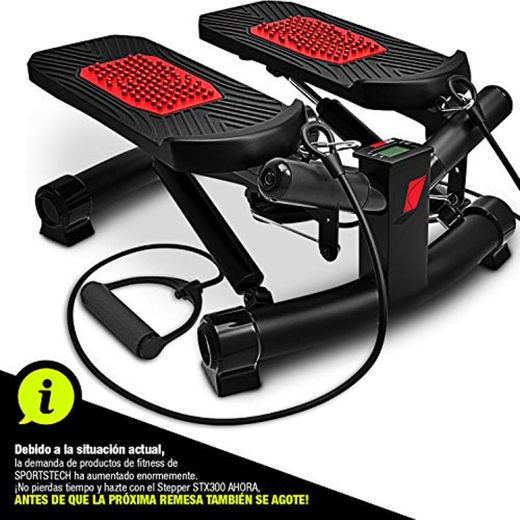 Sportstech Twister Stepper 2 en 1 Cuerdas de Resistencia