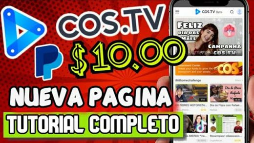 Cos TV 🔥nueva página para ganar dinero a PayPal 2020 VIENDO