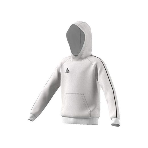 adidas Core 18 Hoody Sudadera con Capucha, Niños, White