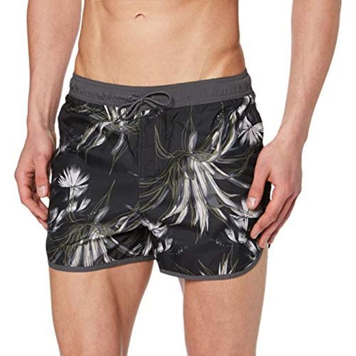 adidas Split All-Over-Print Short Swim Shorts, Hombre, Black