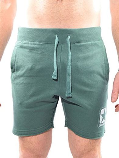 CONVERSE 10007306 FLEECE SHORT RAW CUT BERMUDAS Y PANTALONES CORTOS Hombre GREEN M