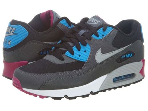 Nike AIR MAX 90 ESSENTIAL Zapatillas Moda Gris Negro Azul para Hombre