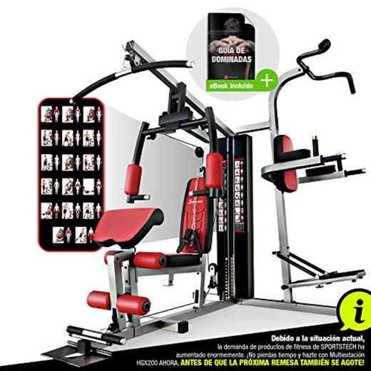 Sportstech HGX200 Multiestación musculación Premium 45en1 Sirve para innumerables Posibilidades de Entrenamiento