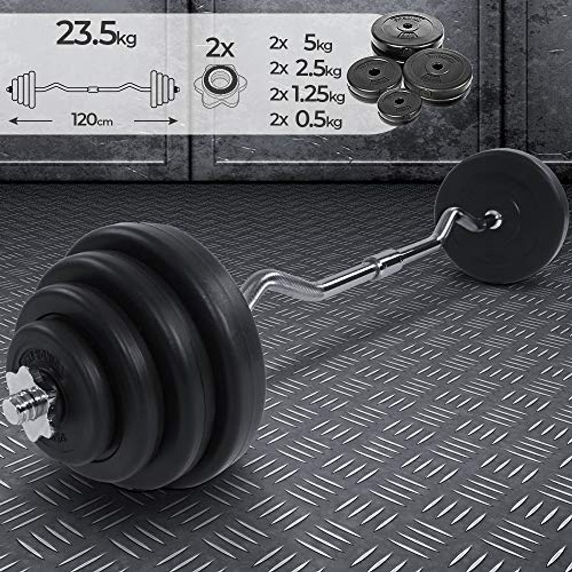 Social Physionics Barra Curl Z con Pesas 23