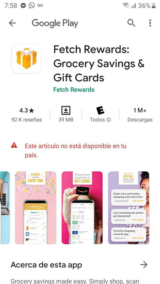 App Fetiche Rewards: Grocery Saving's &  Gift Cards