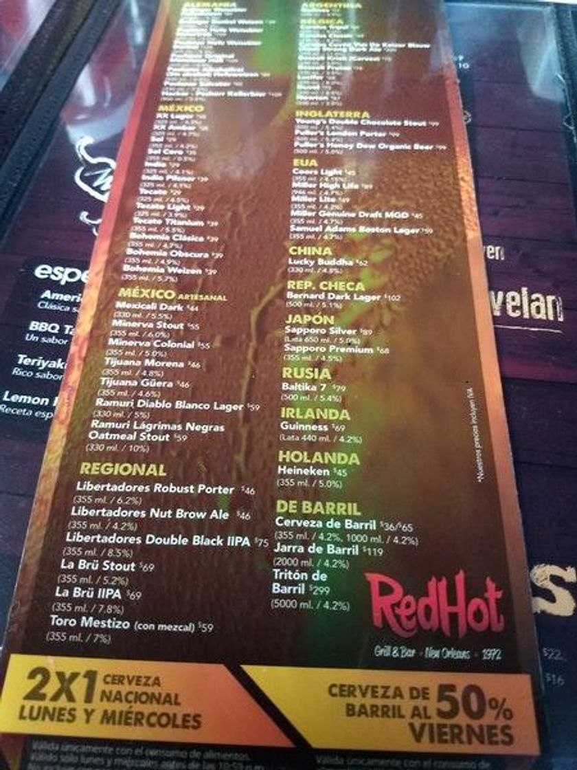 Restaurantes Red Hot Grill